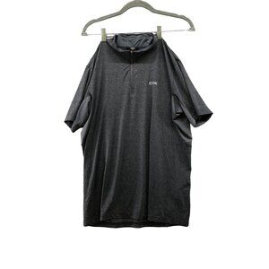 CPX Mens Korean Brand Golf 1/4 Zip Short Sleeve Shirt Size M or 100 Charcoal Gra
